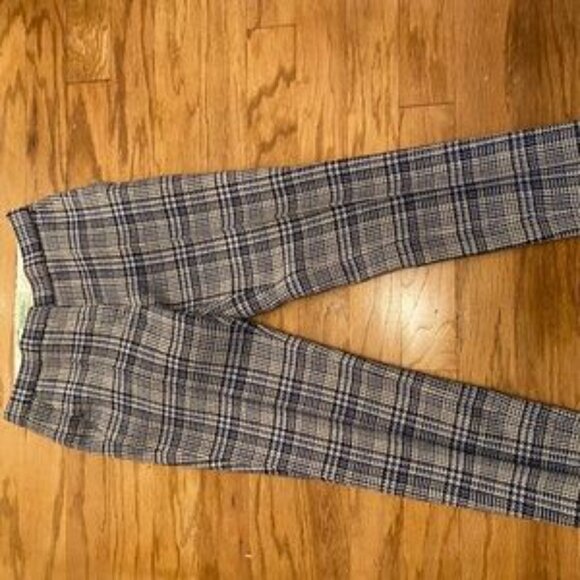 Blue cotton and wool blend Tartan High Waisted Trousers from Off-White. - Picture 3 of 9
